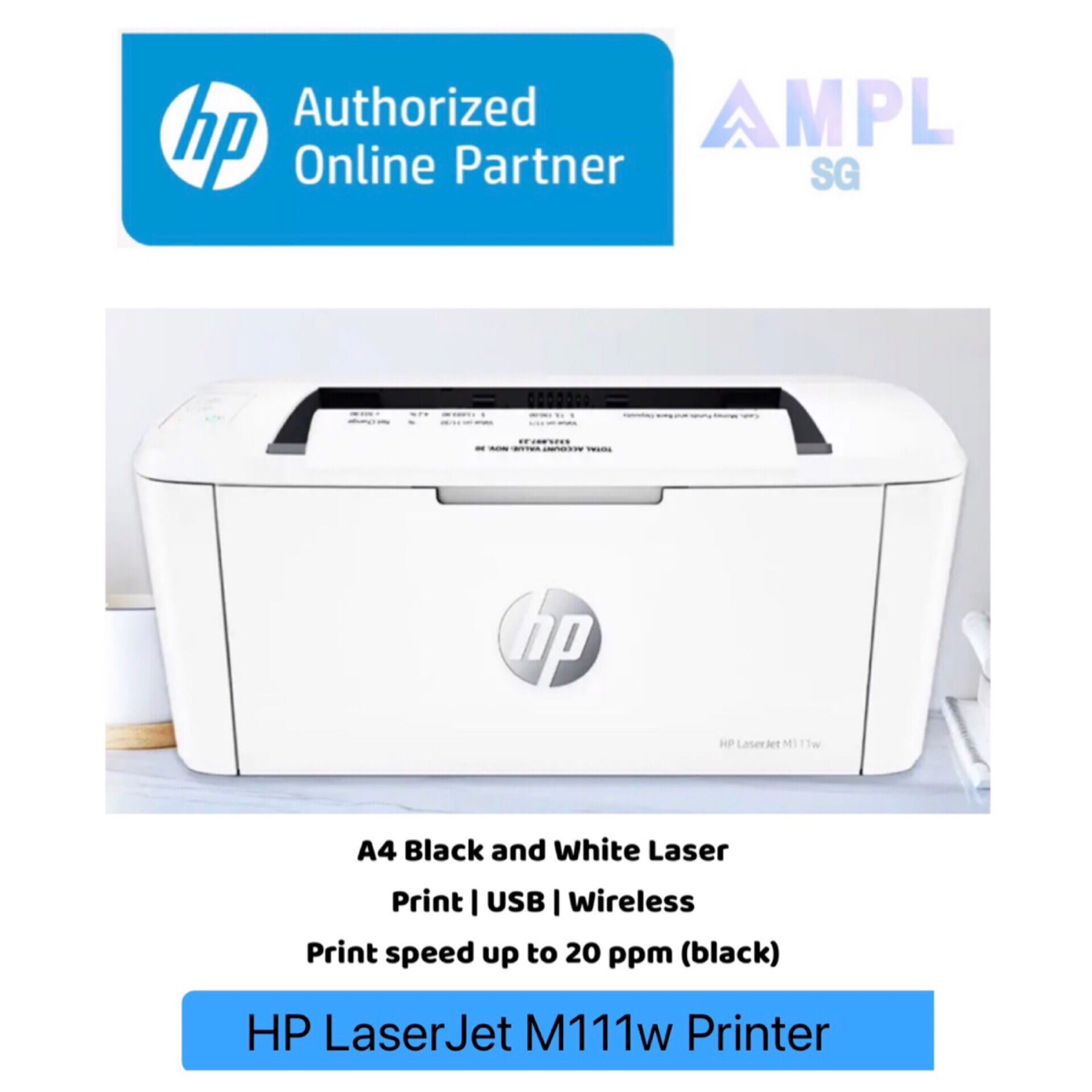 HP M111w Wireless Mono Laser Printer/Print Only / Orderable HP Toner 150A W1500A  M111 111 111W 111 m111 m111w black & white single function