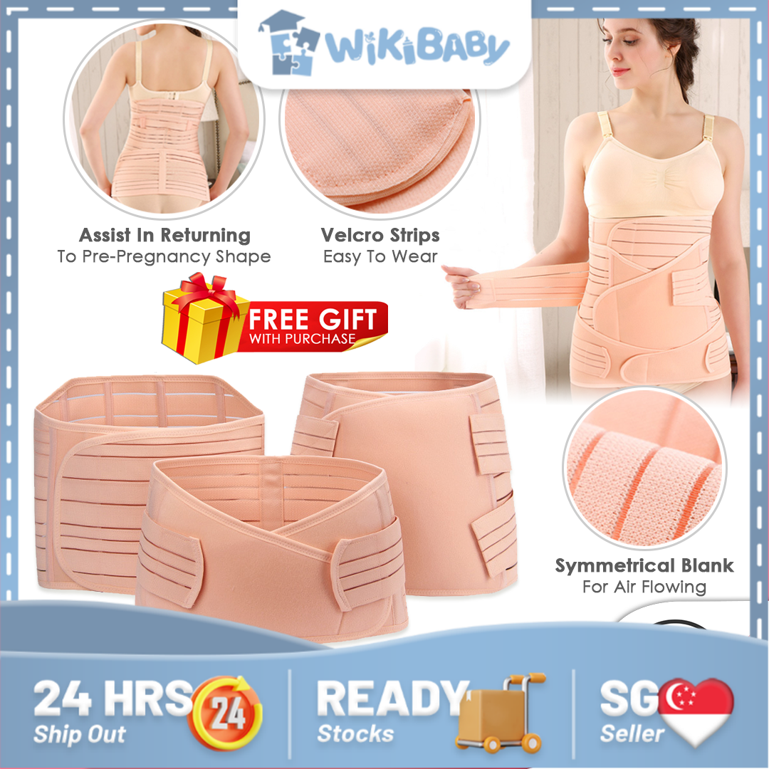 3 IN 1 Postpartum Adjustable Belly Wrap | Belly Binder | Velcro Binder | Slimming Binder | Supporting Belts | Wikibaby