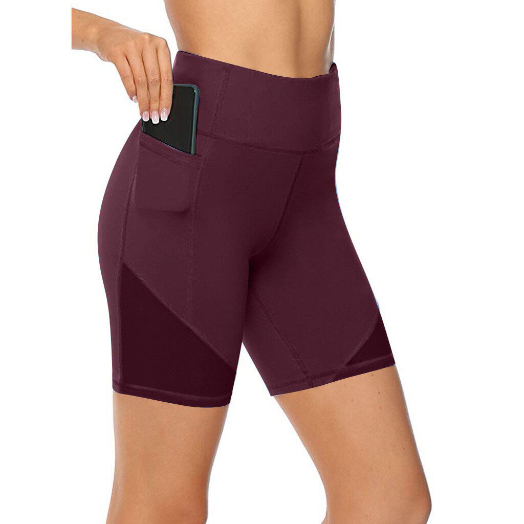 Women's High Waist Yoga Short Abdomen Control Training Running Yoga Pants
