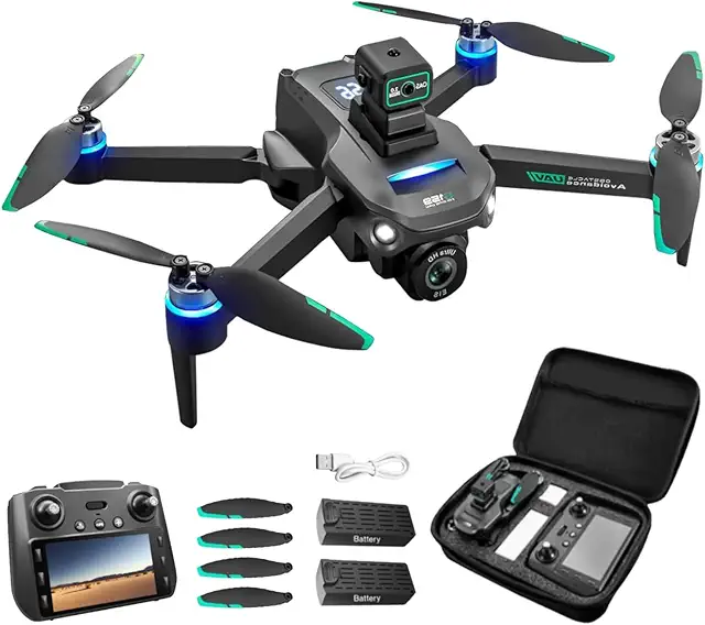 Drone with Camera 4k, GPS HD Drones for Adults, Remote Controller with Screen, Obstacle Avoidance