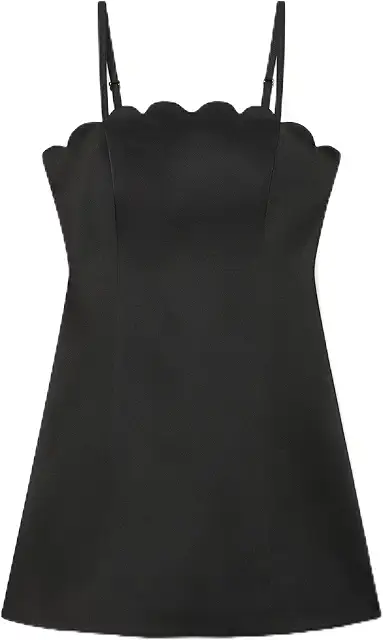 Kate Spade New York Womens Satin Scallop Mini Dress